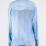 Camicia in georgette con stampa Denim e pizzo ricamato D48EK021EB5 MF156 ERMANNO BY ERMANNO SCERVINO 