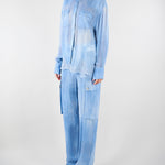 Camicia in georgette con stampa Denim e pizzo ricamato D48EK021EB5 MF156 ERMANNO BY ERMANNO SCERVINO 
