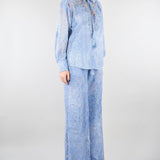Camica in raso Devorè Denim con pizzo D48EK056E66 MF156 ERMANNO BY ERMANNO SCERVINO 