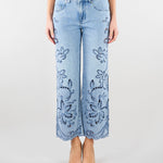 Jeans con ricamo sangallo D48EP006EI7 MF156 ERMANNO BY ERMANNO SCERVINO 