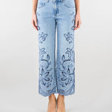 Jeans con ricamo sangallo D48EP006EI7 MF156 ERMANNO BY ERMANNO SCERVINO 