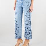 Jeans con ricamo sangallo D48EP006EI7 MF156 ERMANNO BY ERMANNO SCERVINO 