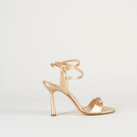 Sandalo Oro in raso con accessorio gold 7590 18 FRANCESCO SACCO 