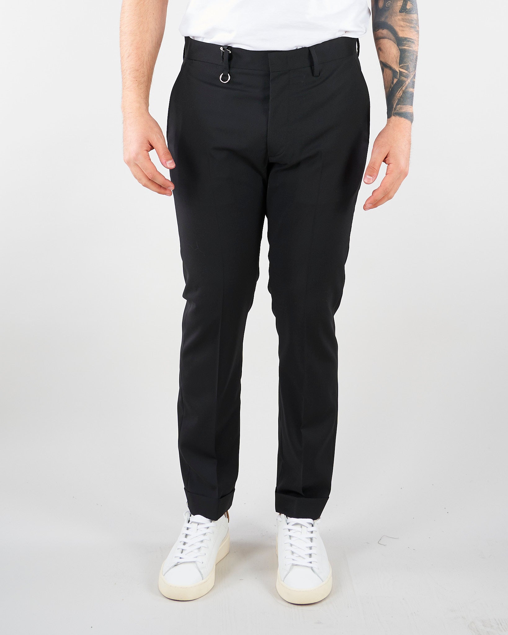Pantalone Roxy Nero in fresco lana GC1PSS266889 D001 GOLDEN CRAFT 