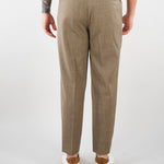 Pantalone Robin Tortora in fresco lana con pences. GC1PSS266900 A029 GOLDEN CRAFT 