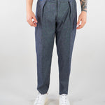 Pantalone Robin Blu in misto cotone e lino GC1PSS266901 E012 GOLDEN CRAFT 