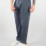 Pantalone Robin Blu in misto cotone e lino GC1PSS266901 E012 GOLDEN CRAFT 