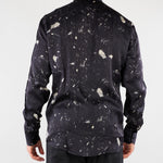 Camicia Nero fluida in viscosa con stampa CA3618 28 I'M BRIAN 