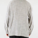 Camicia Grigio Oversize in lino a righe CA3620 28 I'M BRIAN 