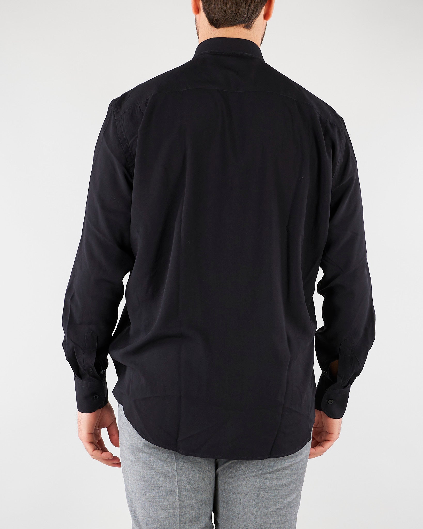 Camicia Nero in viscosa fluida CA3624 9 I'M BRIAN 