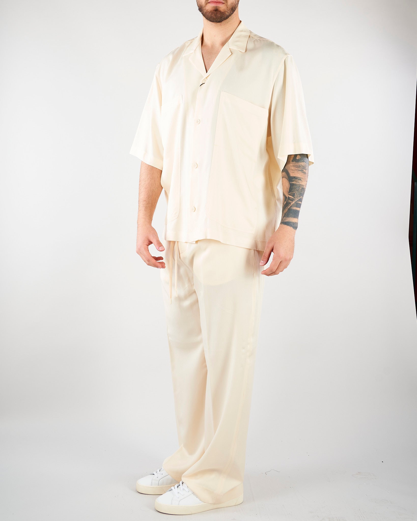 Camicia Panna in tessuto fluido Relaxed fit CA3626 2 I'M BRIAN 