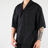 Camicia Nero in tessuto fluido Relaxed fit CA3626 9 I'M BRIAN 