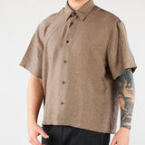 Camicia jacquard Taupe Relaxed fit CA3633 35 I'M BRIAN 