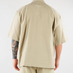 Camica Sabbia Oversize in puro cotone e lino CA3635 55 I'M BRIAN 