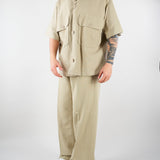 Camica Sabbia Oversize in puro cotone e lino CA3635 55 I'M BRIAN 