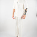 Camicia Bianco in lino CA3637 1 I'M BRIAN 