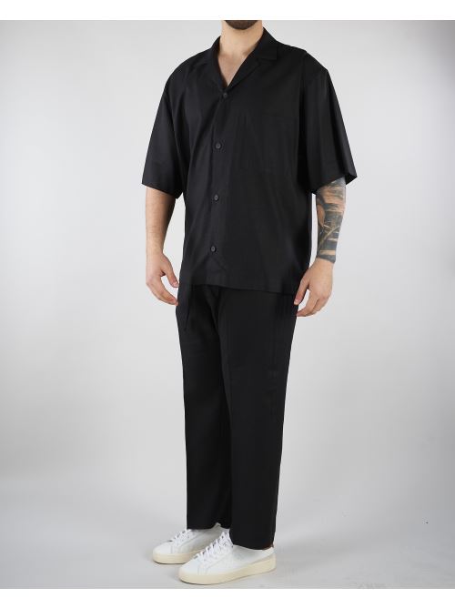 Camicia Nero in lino CA3637 9 I'M BRIAN 