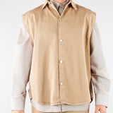 Gilet Beige in cotone Oversize CA3654 45 I'M BRIAN 