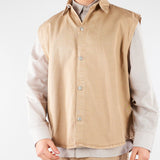 Gilet Beige in cotone Oversize CA3654 45 I'M BRIAN 
