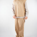 Gilet Beige in cotone Oversize CA3654 45 I'M BRIAN 