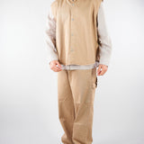 Gilet Beige in cotone Oversize CA3654 45 I'M BRIAN 