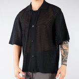 Maglia in crochet Nero Oversize MA3609 9 I'M BRIAN 