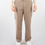Pantalone Taupe gamba dritta crop fit PA3683 35 I'M BRIAN 
