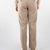 Pantalone Taupe gamba dritta crop fit PA3683 35 I'M BRIAN 