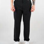 Pantalone Nero gamba dritta crop fit PA3683 9 I'M BRIAN 