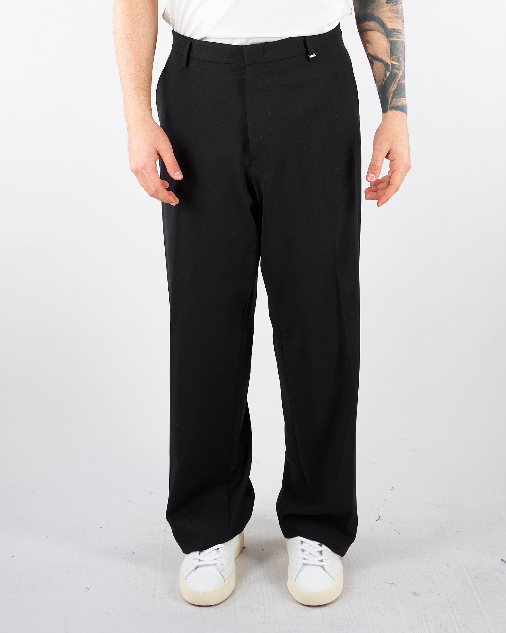 Pantalone Nero fondo ampio PA3689 9 I'M BRIAN 