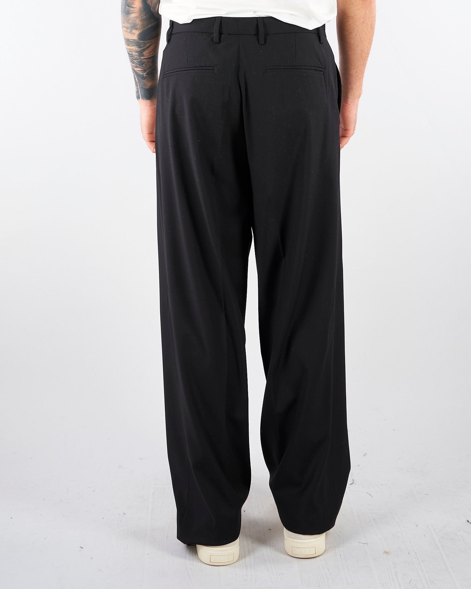 Pantalone Nero fondo ampio PA3689 9 I'M BRIAN 