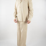 Pantalone Beige in lino con elastico PA3702 25 I'M BRIAN 