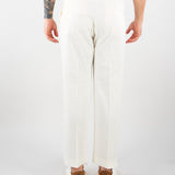 Pantalone Bianco in lino con elastico PA3702 2 I'M BRIAN 