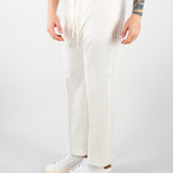 Pantalone Bianco in lino con elastico PA3702 2 I'M BRIAN 