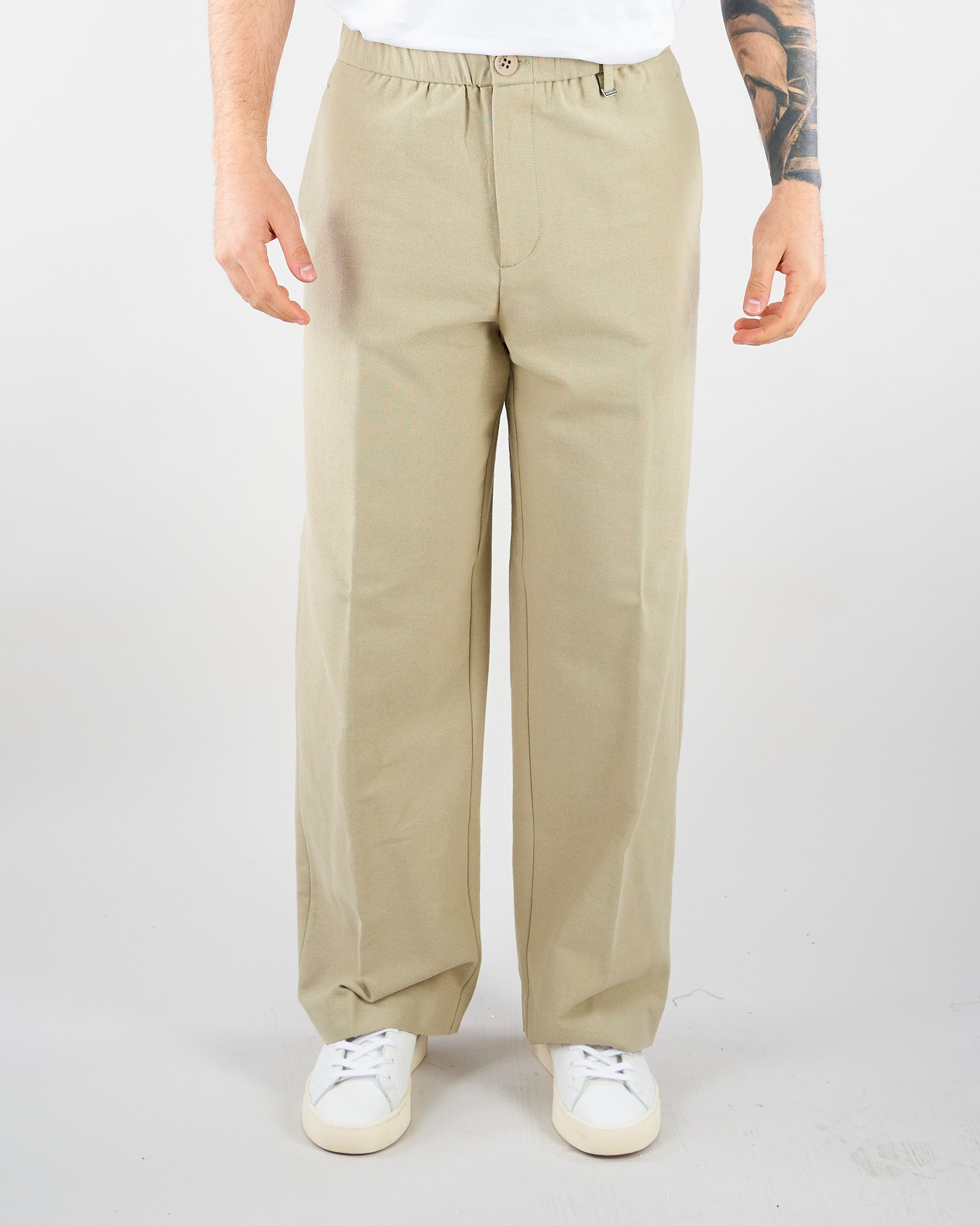 Pantalone Sabbia wide leg con fondo ampio PA3709 55 I'M BRIAN 