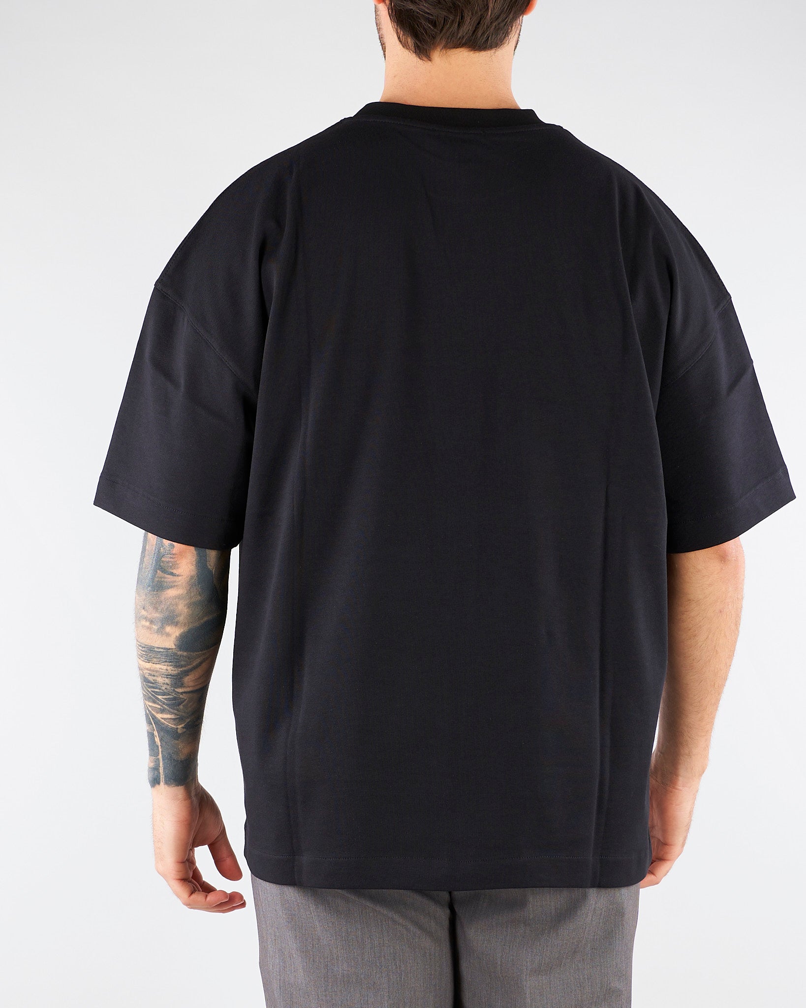 T-shirt Nero Oversize con logo TS3740 9 I'M BRIAN 