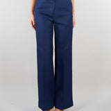 Pantalone Blu in misto viscosa e lino SP5CO005 3000 ICONA 