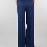 Pantalone Blu in misto viscosa e lino SP5CO005 3000 ICONA 