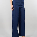 Pantalone Blu in misto viscosa e lino SP5CO005 3000 ICONA 