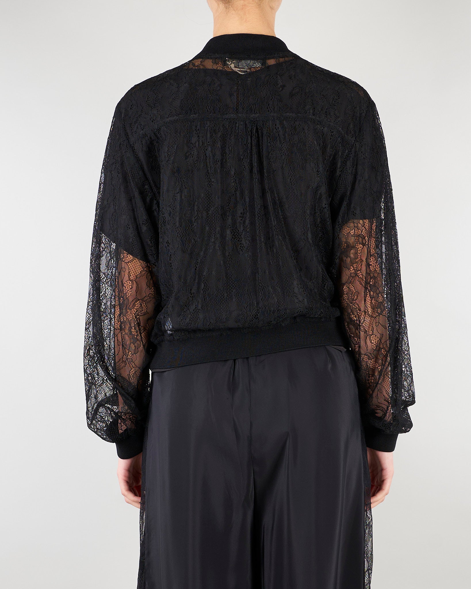 Bomber Nero in pizzo SP5LE049 0001 ICONA 