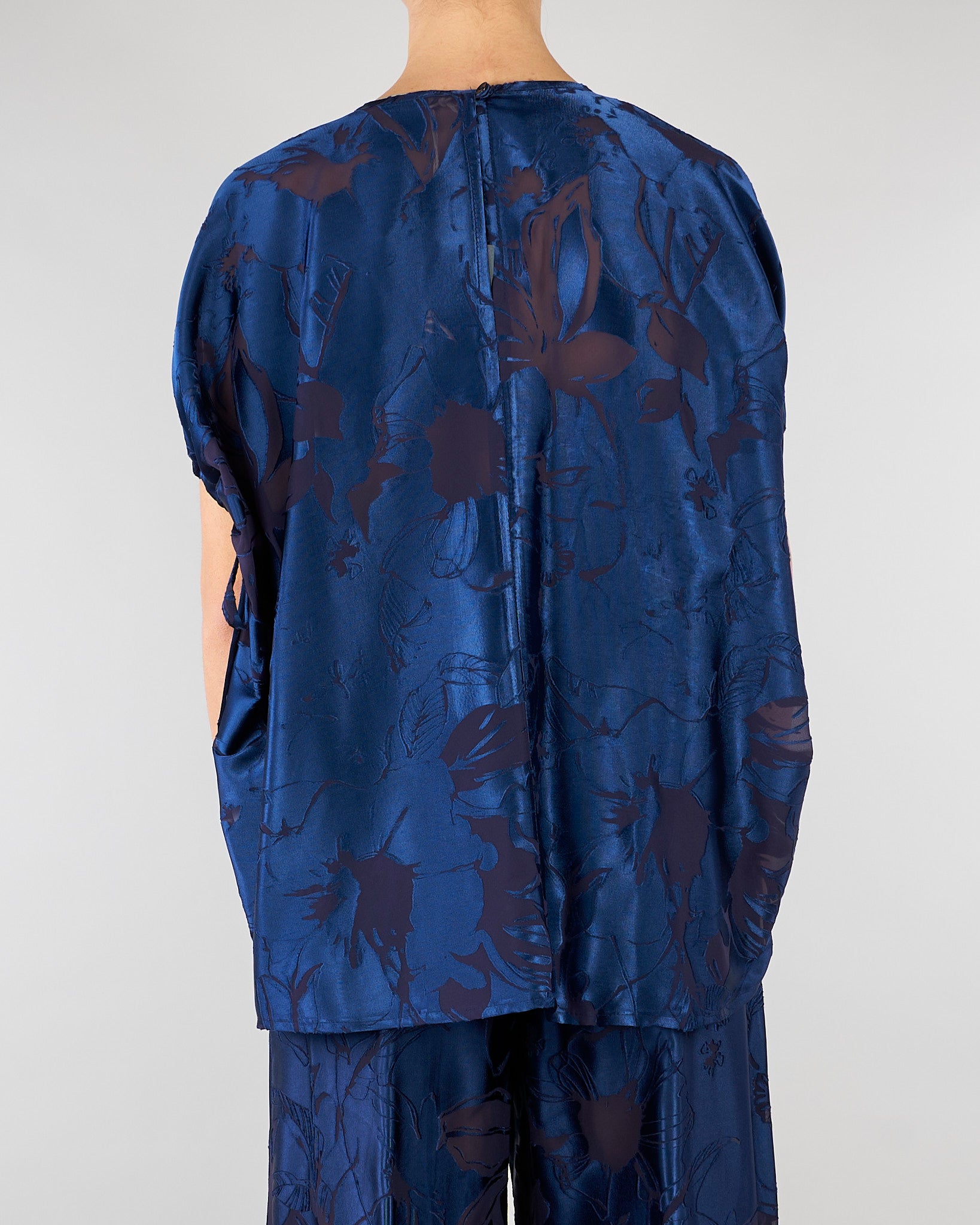 Blusa jacquard Blu SP5MR027 3000 ICONA 