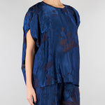 Blusa jacquard Blu SP5MR027 3000 ICONA 
