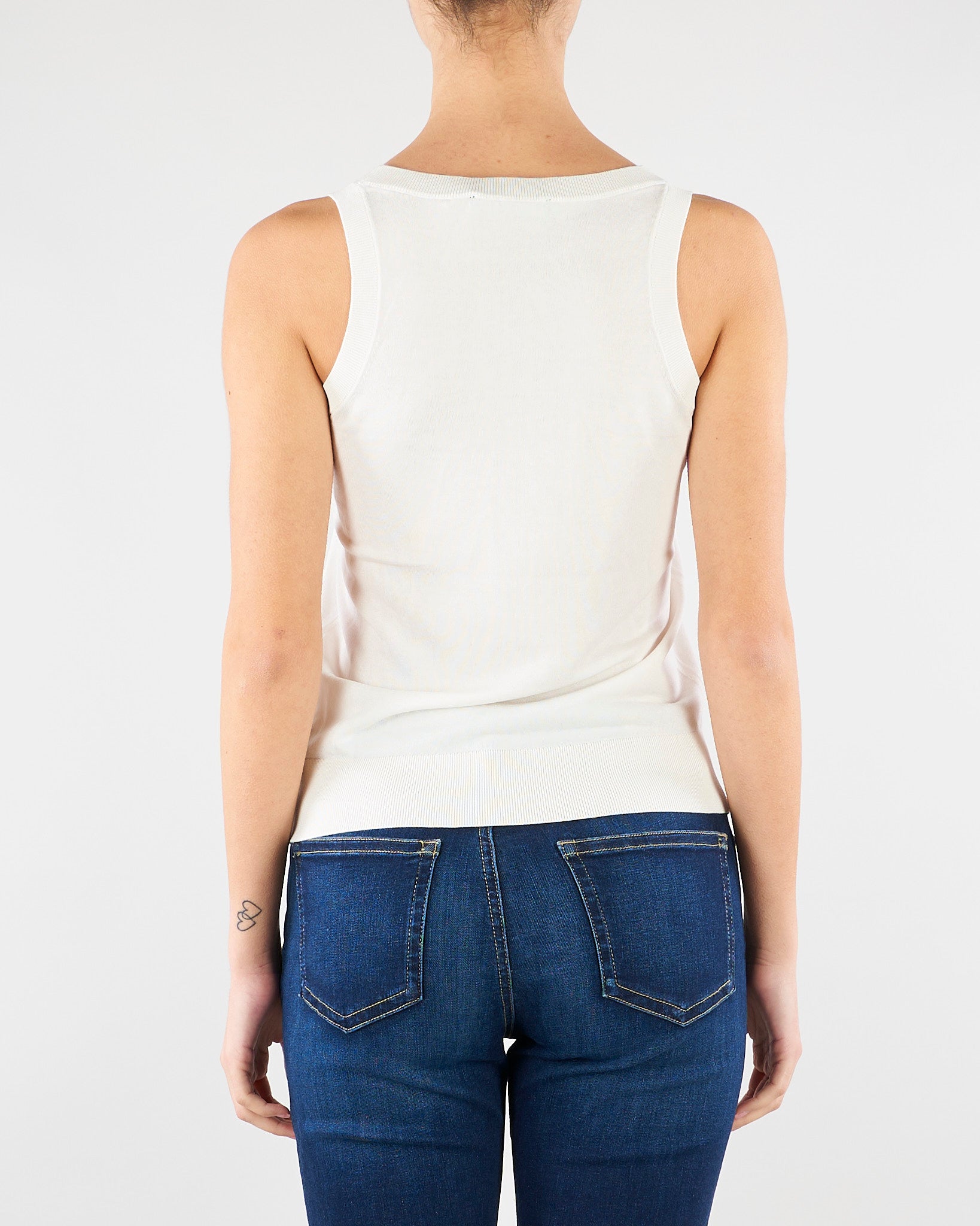Top Panna in misto cotone e seta SP5NT001 1041 ICONA 