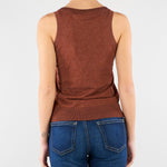 Top Marrone in misto cotone e seta SP5NT001 6022 ICONA 