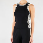Top Nero con profili a contrasto SP5NT012 0001 ICONA 