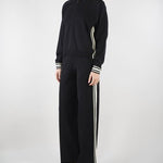 Pantalone in maglia Nero con profili a contrasto SP5NT013 0001 ICONA 