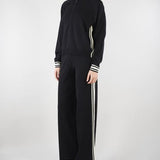 Pantalone in maglia Nero con profili a contrasto SP5NT013 0001 ICONA 