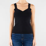 Top Nero in maglia SP5NT057 0001 ICONA 