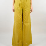 Pantalone Verde Olio wide leg in misto cotone SP5TZ010 2000 ICONA 