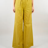 Pantalone Verde Olio wide leg in misto cotone SP5TZ010 2000 ICONA 